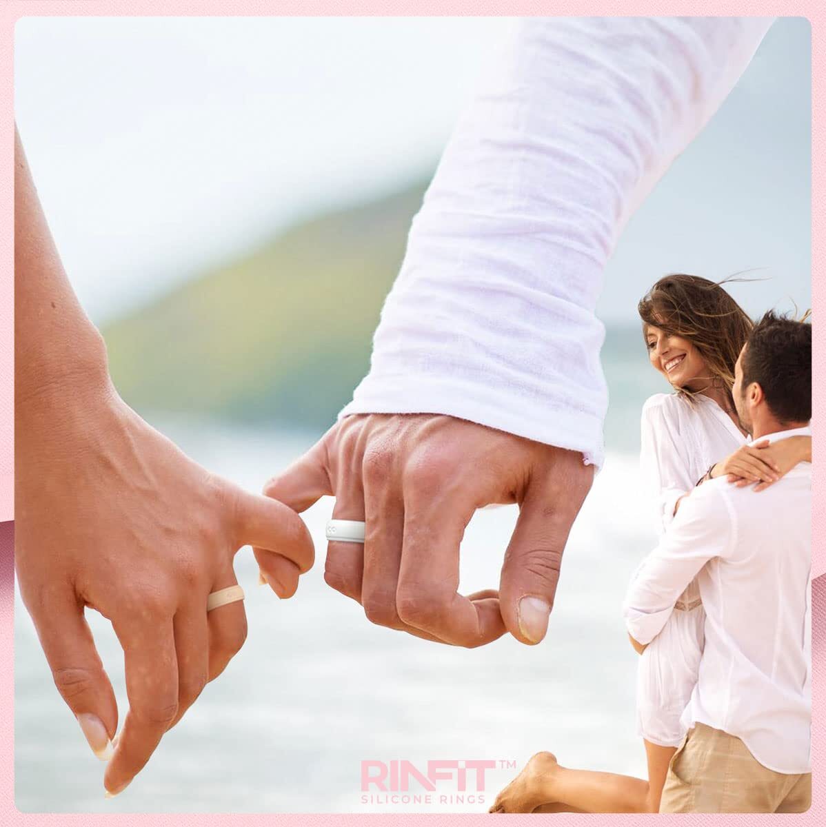 Rinfit Silicone Ring for Women. Infinity style. Comfortable&Durable Wedding Band