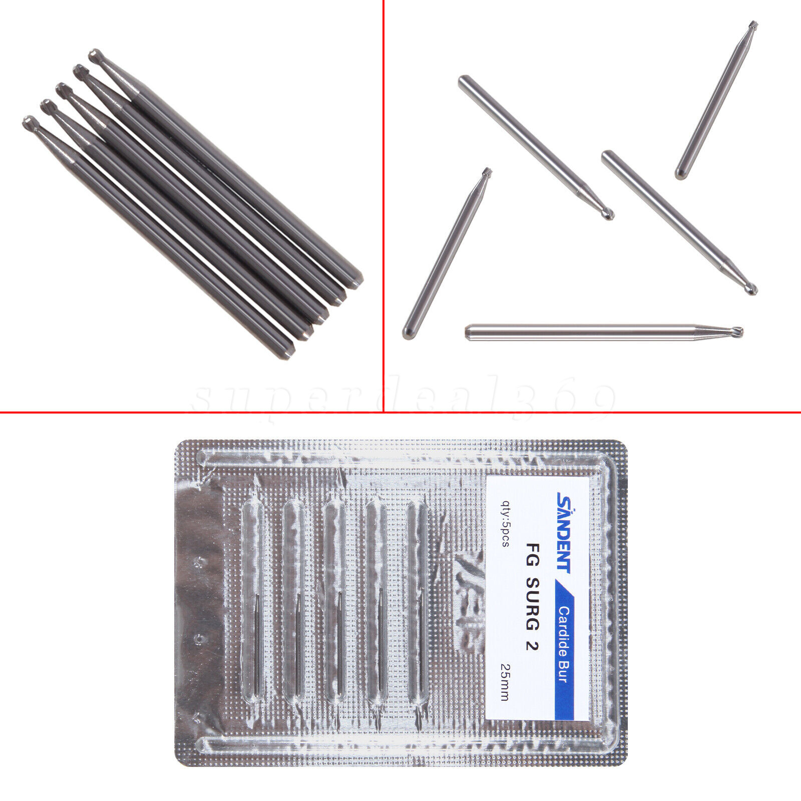 Dental Surgical Length Bur Round Long 4 557 330 25mm Carbide For High Speed ns