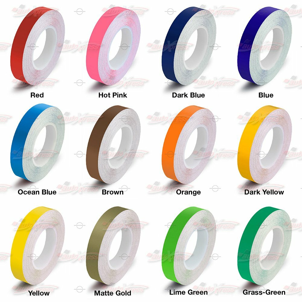 1/4" Roll Vinyl Pinstriping Pin Stripe Solid Line Car Tape Decal Stickers 6mm