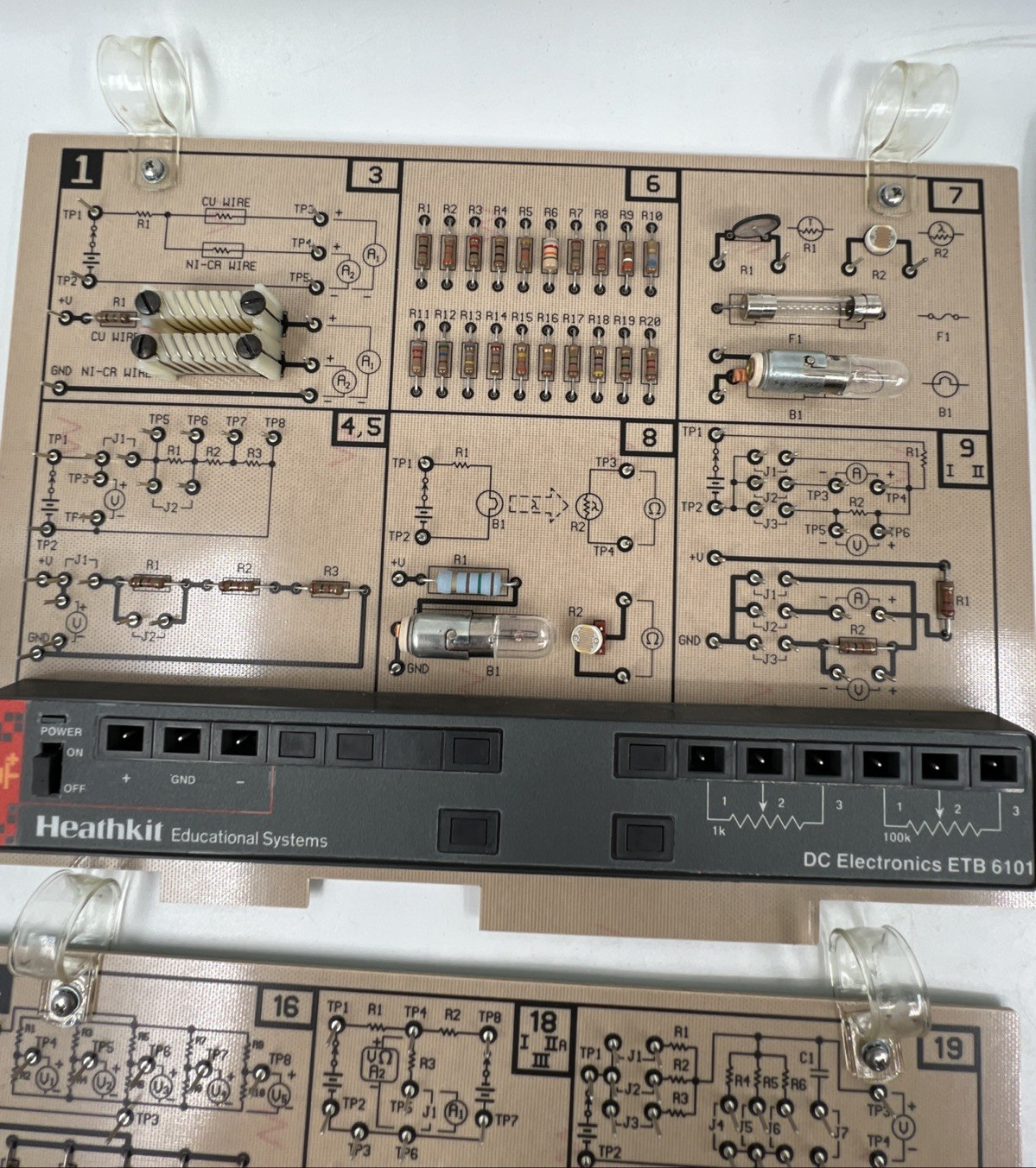 Heathkit Educational Systems ETB 6101 DC Electronics 5 Circuit boards with Case