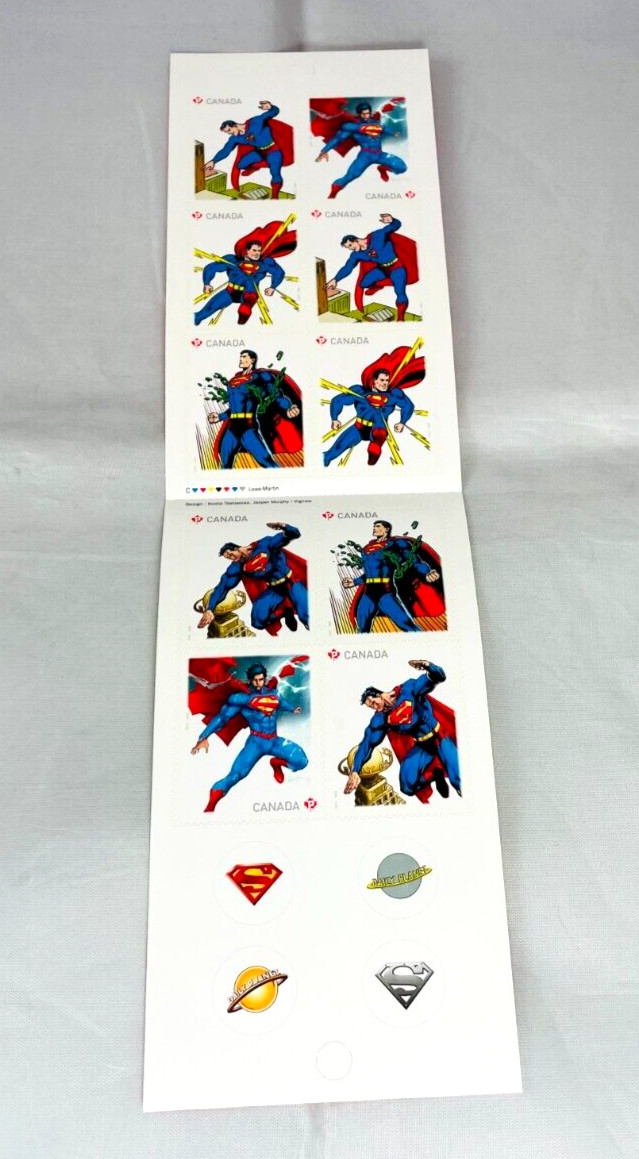 SUPERMAN 75TH ANNIVERSARY BOOKLET 10 STAMPS COLLECTORS EDITION IN FULL COLOR