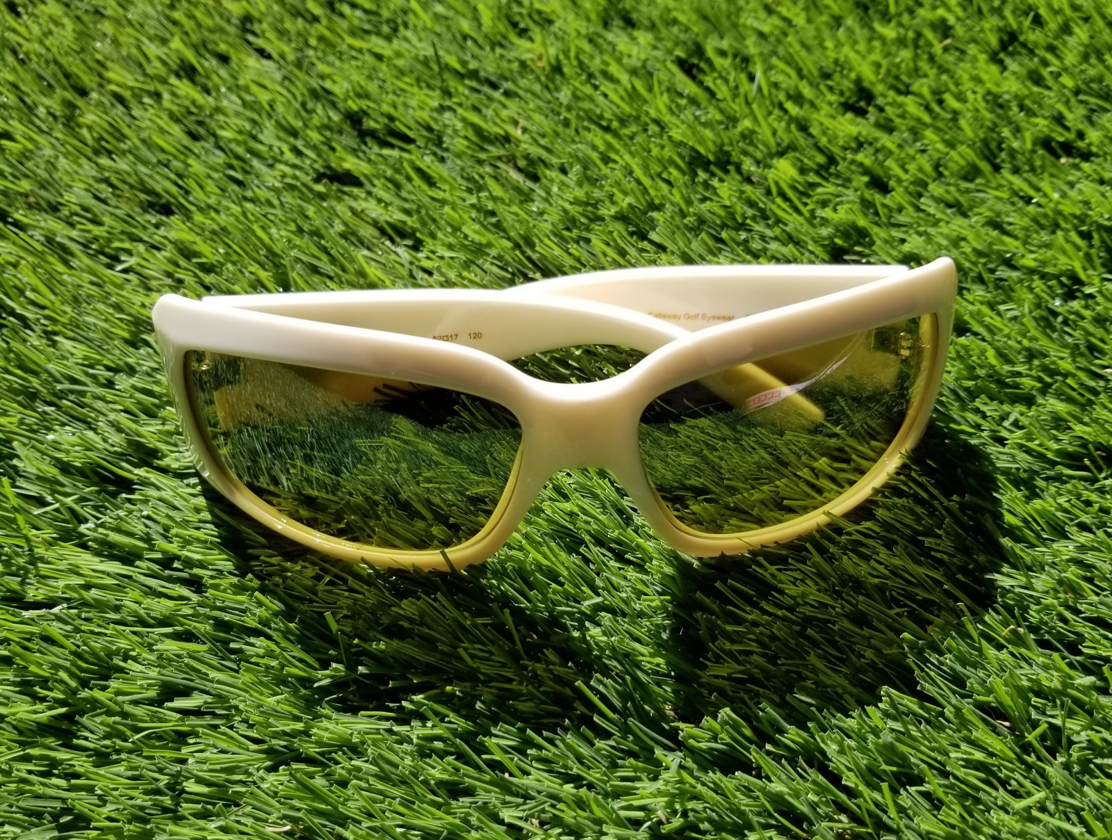 Callaway Ivory Golf Sunglasses Green NEOX Lenses Rhinestones C410WH G RARE