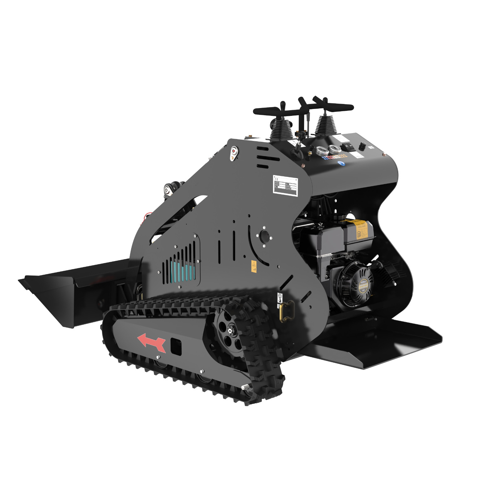 Mini Skid Steer Loader 13.5HP Tracked Compact Stand-On Loader