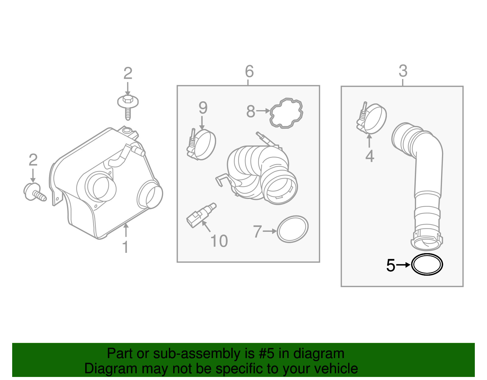 Genuine Ford Inlet Duct Seal BC3Z-8590-L