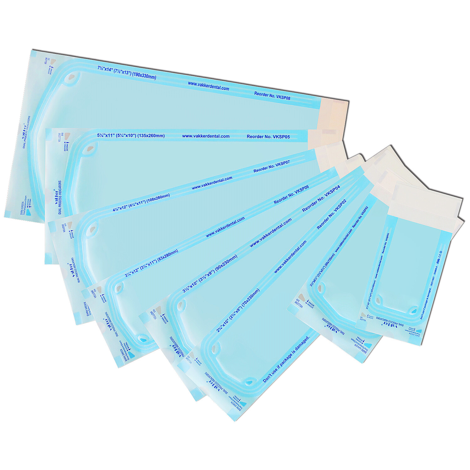 Self Sealing Sterilization Pouches Autoclave Pouch, Disposable Sterilizer Bags