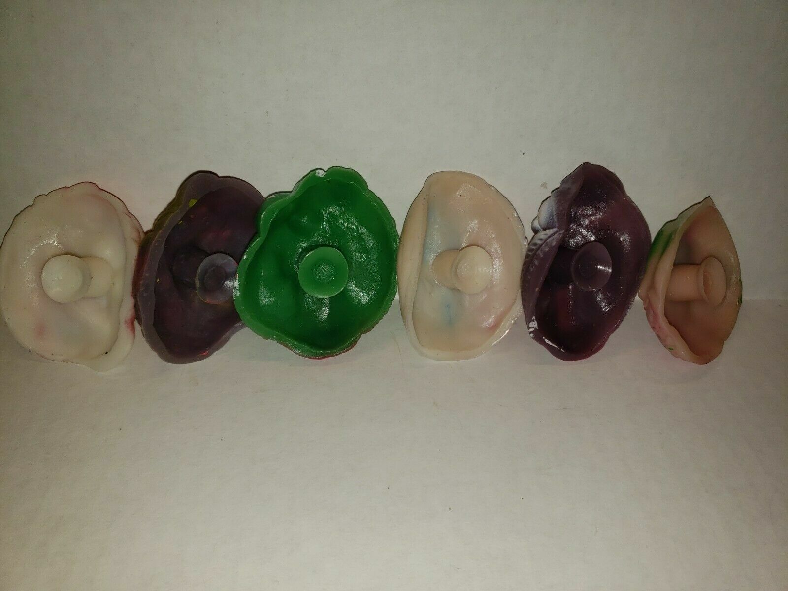 Vtg Wacky Goulies Weirdos Monster Rubber Face Frisbee Madballs Lot of 6 SKU 37