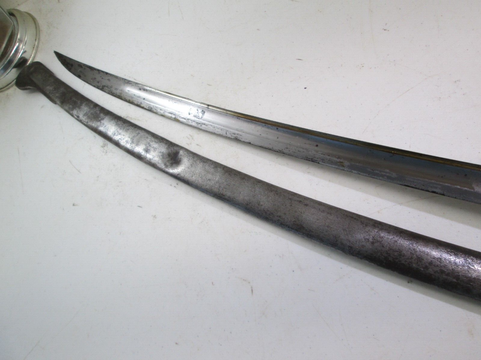 FRENCH HEAVY CAVALRY SWORD WITH SCABBARD DATED 1822 MAKER COFEDERATE IMPORT? T45