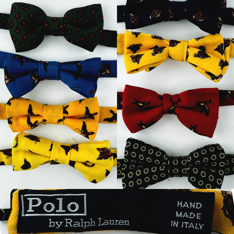 Polo Ralph Lauren WOOL Bow Tie Pre-Tied Boys 8-20 Adjustable PICK YOUR PATTERN