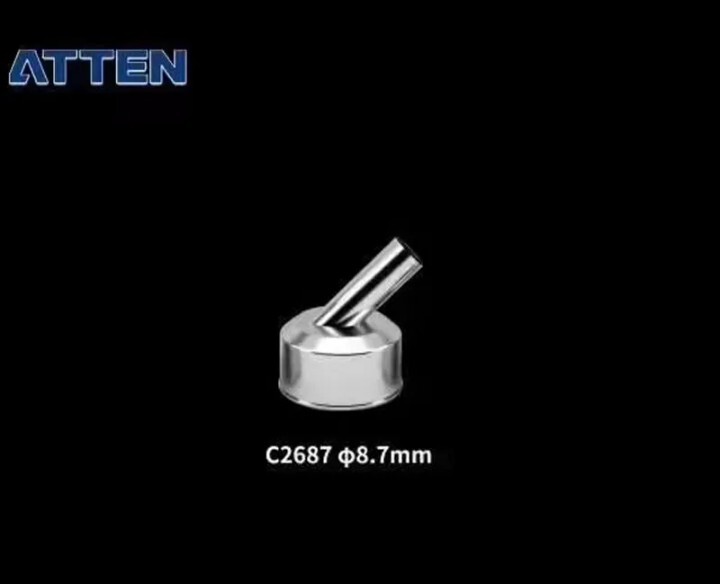 ATTEN St-862D 3pcs 45 Degree Bent Curved Nozzle hot air station