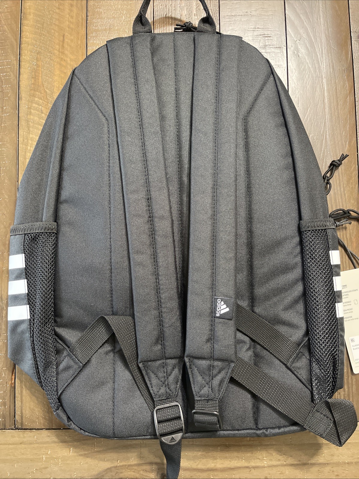 adidas Classic 3-Stripe Backpack 5.0, Black/White, One Size, Black/White