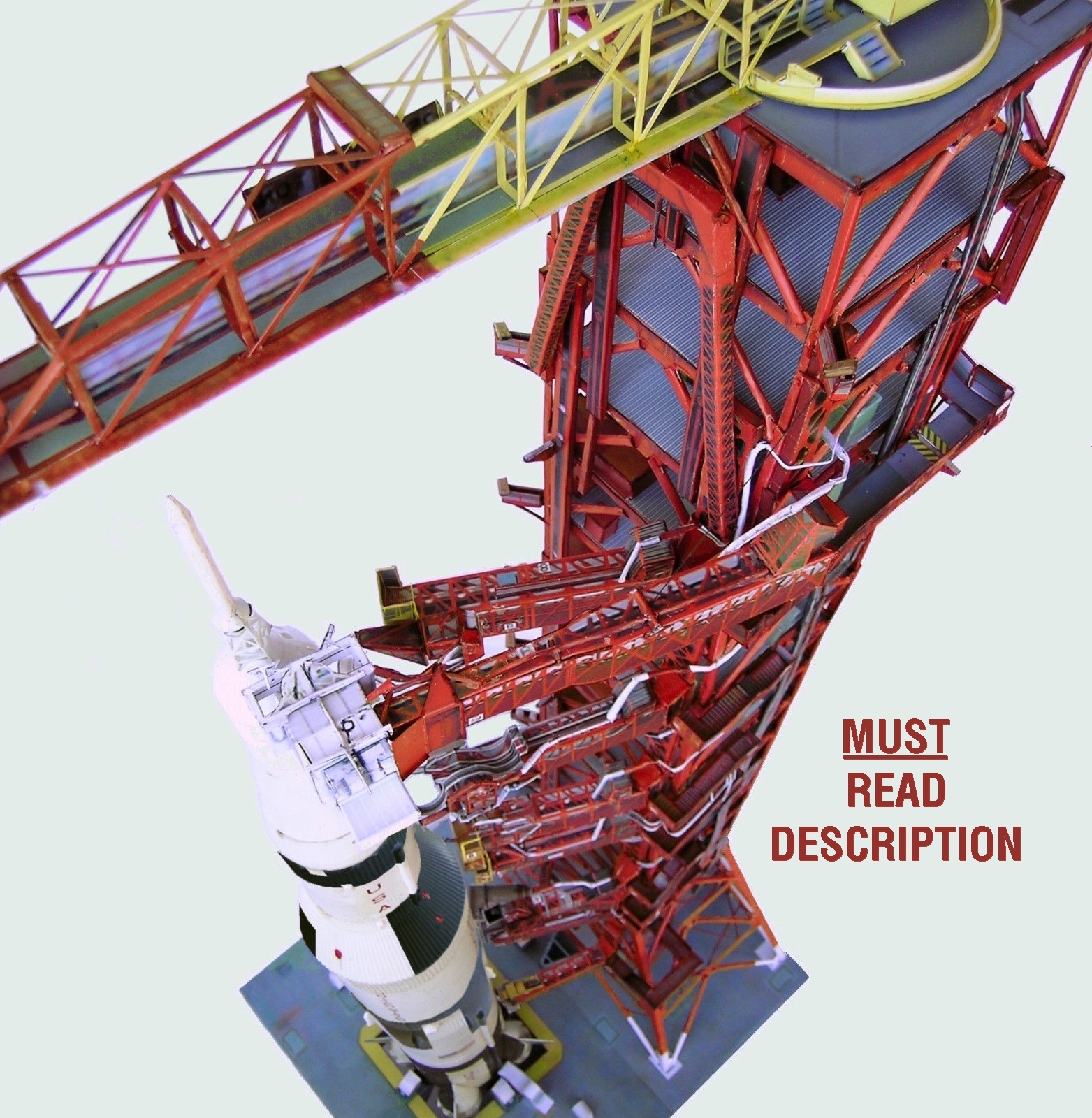 Launch Umbilical Tower (LUT) Craft Model for 1:96 Revell Saturn V - MUST READ