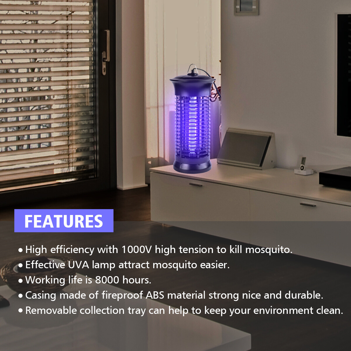 Electric Fly Bug Zapper Mosquito Insect Killer LED Light Trap Pest Control Lamp