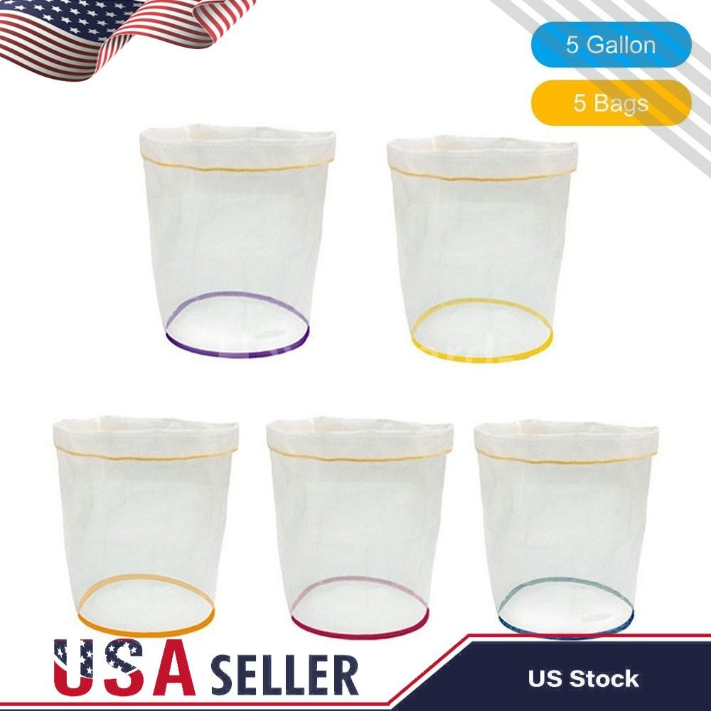 Bubble Bag All Mesh 5 Gallon 5 Bag Kit - Herbal Ice Extraction Bags - Pressing
