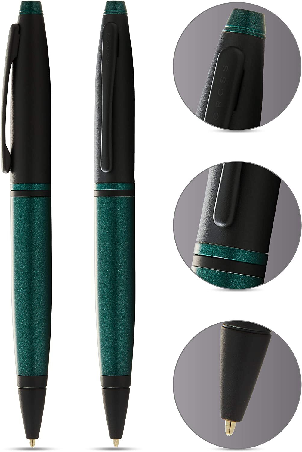 Cross Calais Ballpoint Pen, Matte Green & Black, Brand New