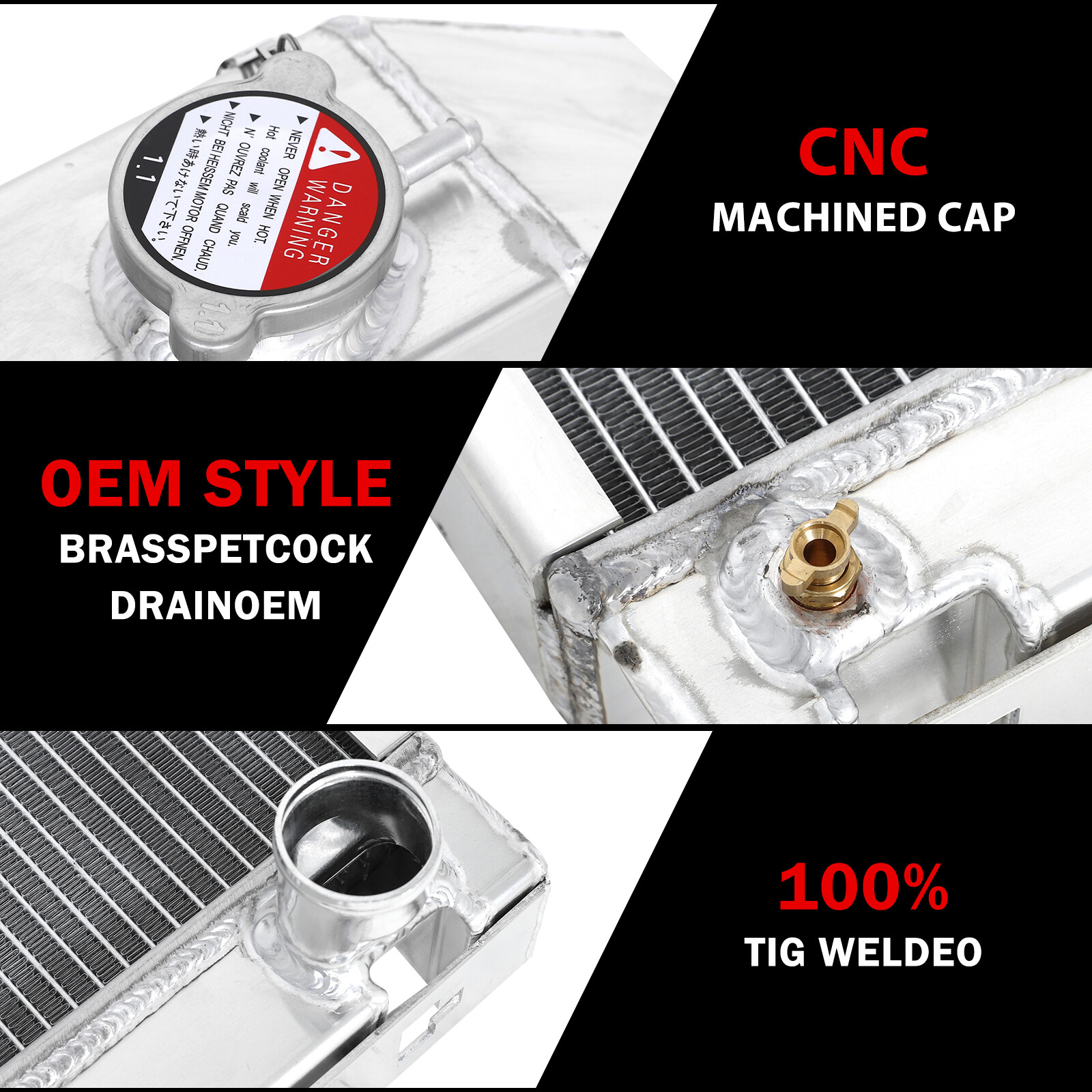 C7NN8005H 3 Row Aluminum Radiator For Ford New Holland 2000 2600 3000 3600 4000