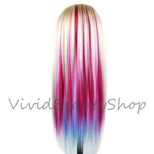 Cosmetology Mannequin Synthetic Hair Hairdresser Training Manikin Doll Wig Head