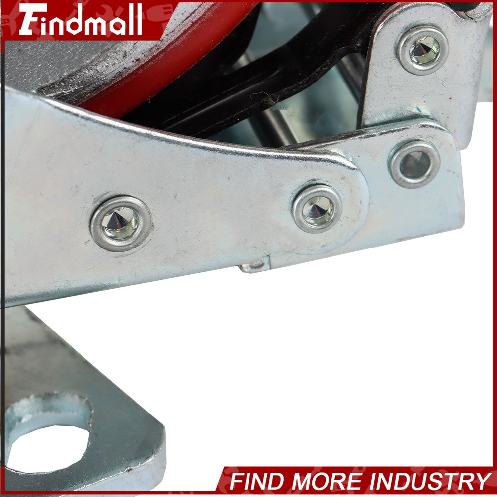 Findmall 4 Pack 6" Heavy Duty Caster Wheels Swivel Plate Total Lock Brake Red