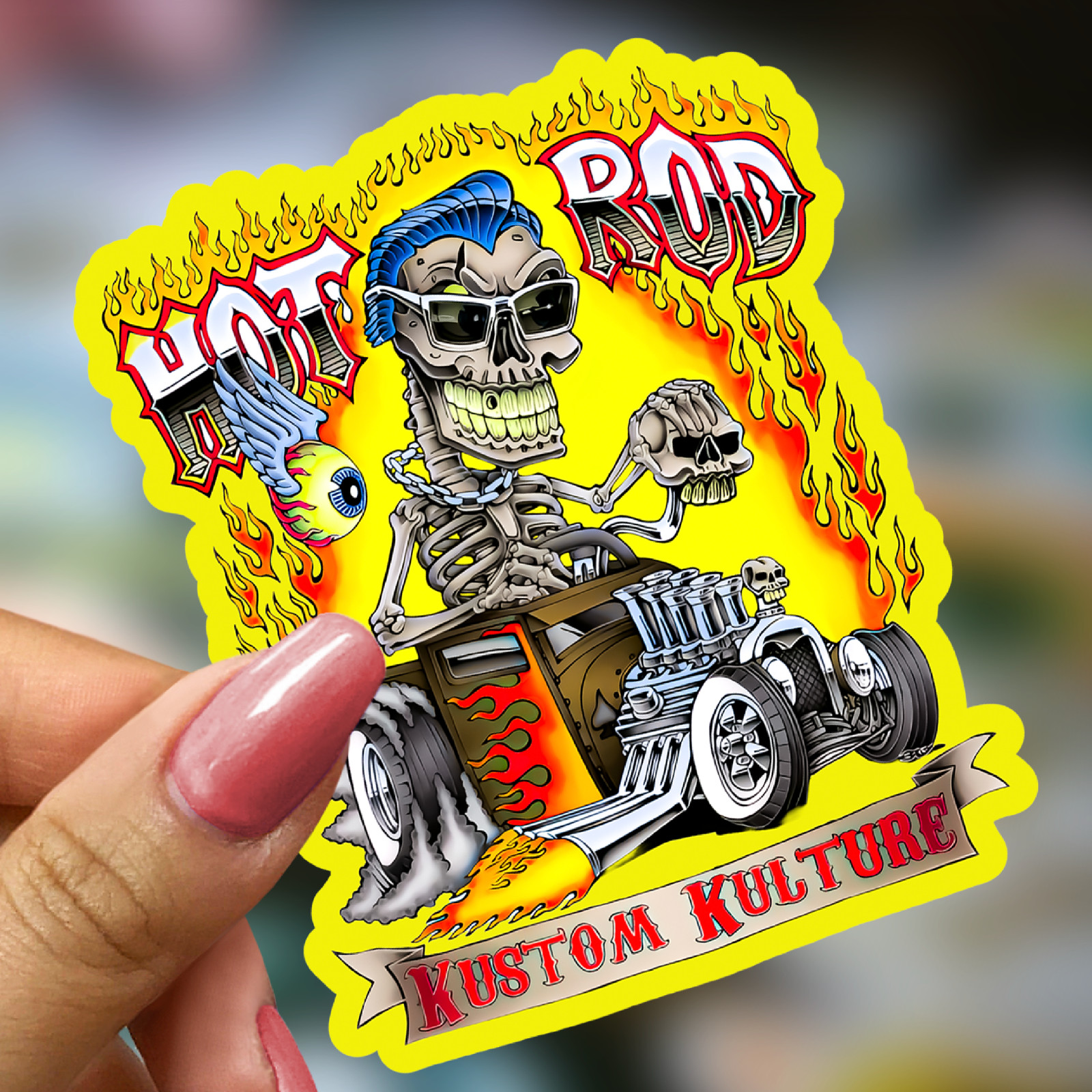 Rat Fink Ed Roth Vinyl Decals 50pcs Hot Rod Custom Car Bike Skateboard Sticker