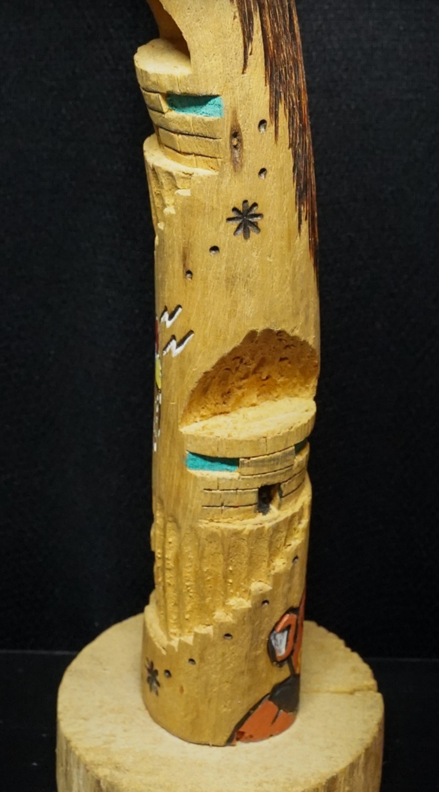 Signed Abeita Hopi Longhair Kachina 10" Mesa Style Katsina Carving