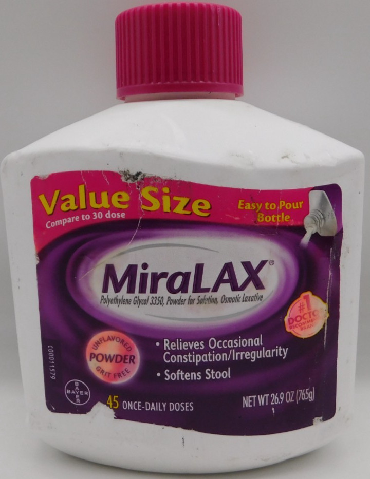 MIRALAX Laxative unflavored Powder ~ 26.9 oz each ~ NEW & SEALED