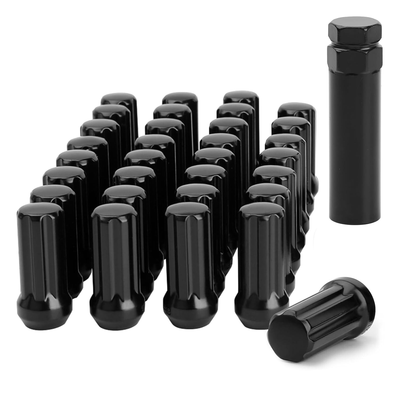 32pcs 9/16 x18 Black Lug Nut for 2002-2010 Ram 1500 1994-2011 Ram 2500 3500 8Lug