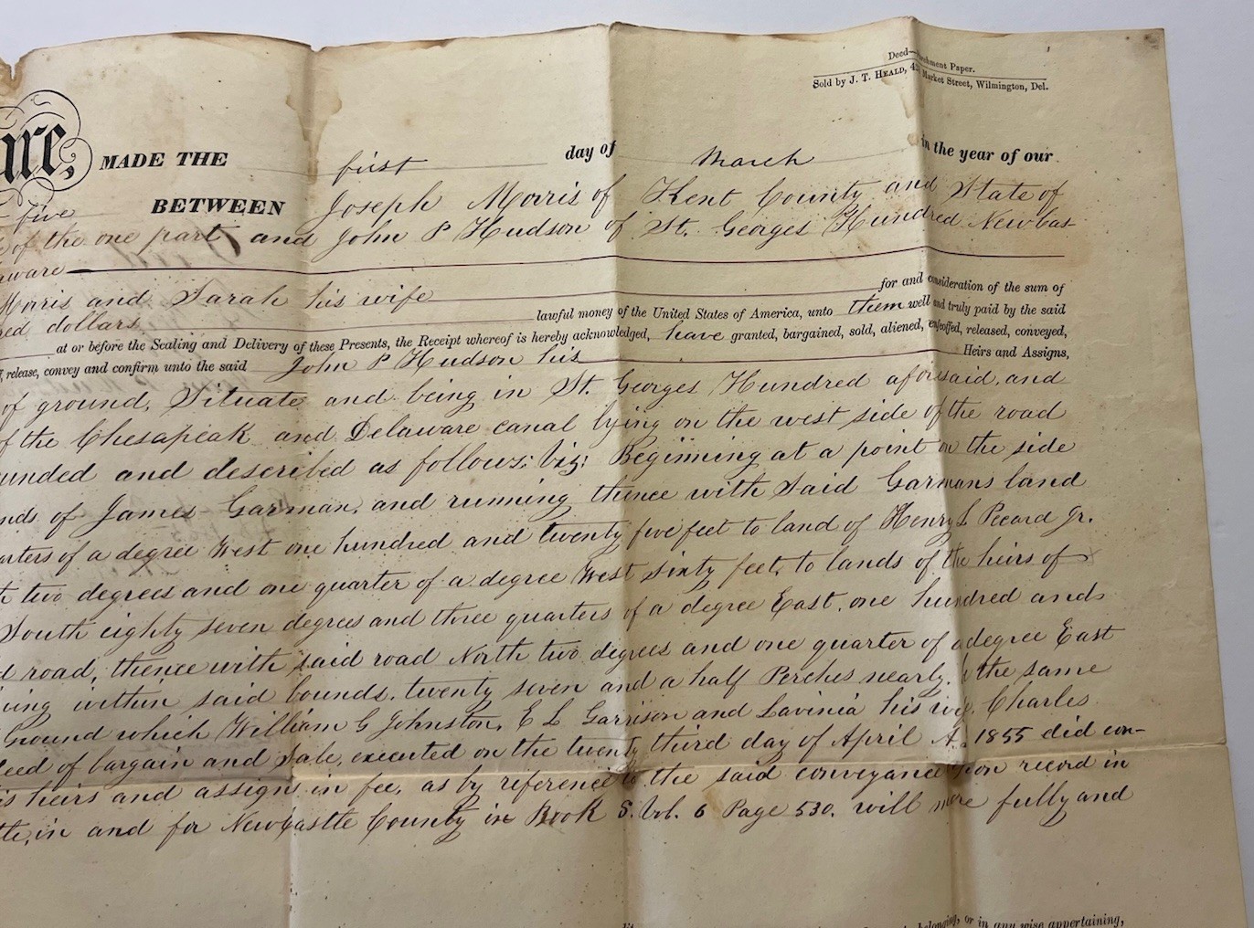 Antique 1865 Deed, 1899 Deed & Mortgage, and 1906 Mortgage Documents - Delaware
