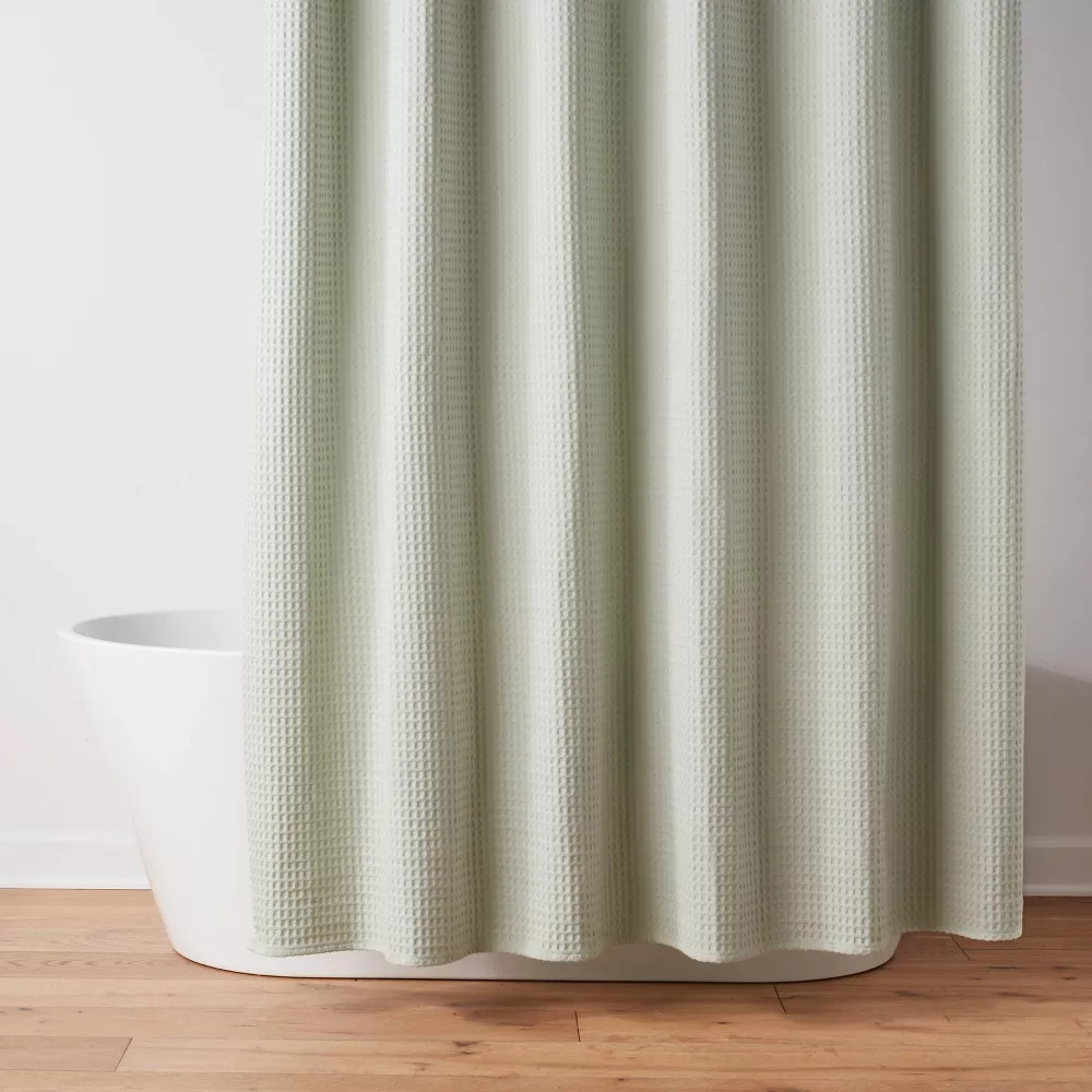 72"x84" Extra Long Waffle Weave Shower Curtain - Threshold