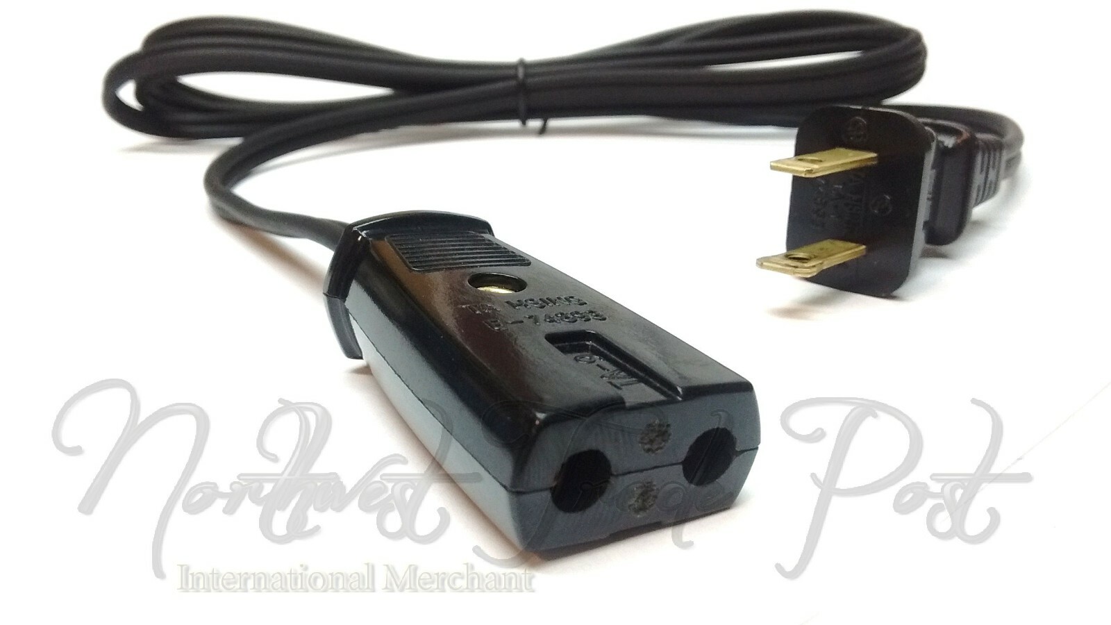 Replacement Power Cord for Vtg Universal Electric Toaster w/ 1/2" Spaced Prongs