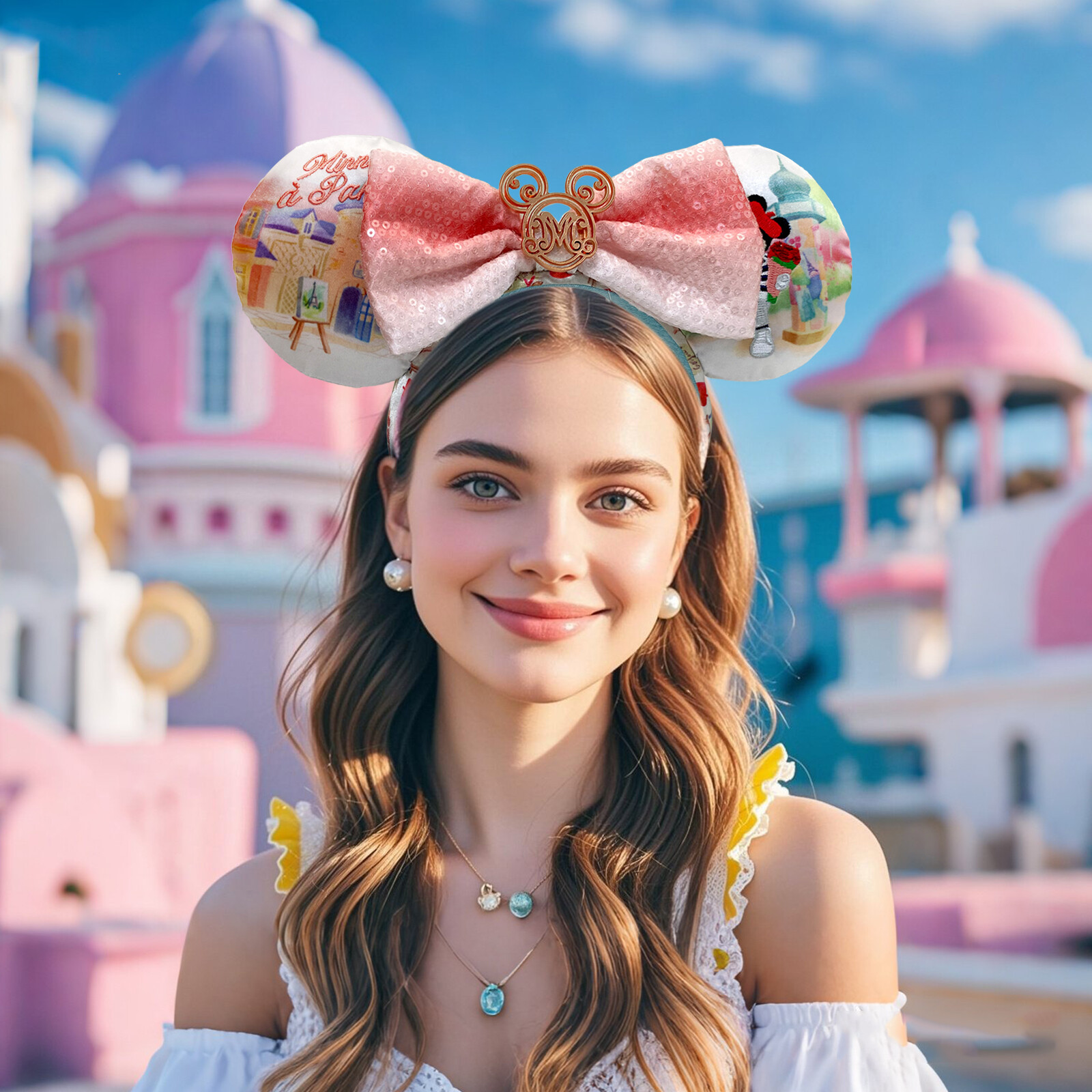 Disney Parks Epcot France World Showcase Minnie Mouse Ears Paris Headband 2025