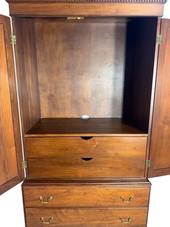 Shop Made Walnut Linen Press 20thc