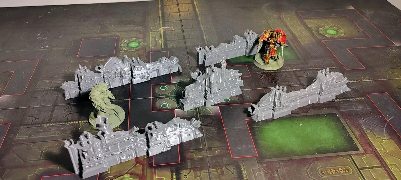 5 Piece Ruin Terrain Set Perfect For Warhammer 40k Kill Team Trench Crusade