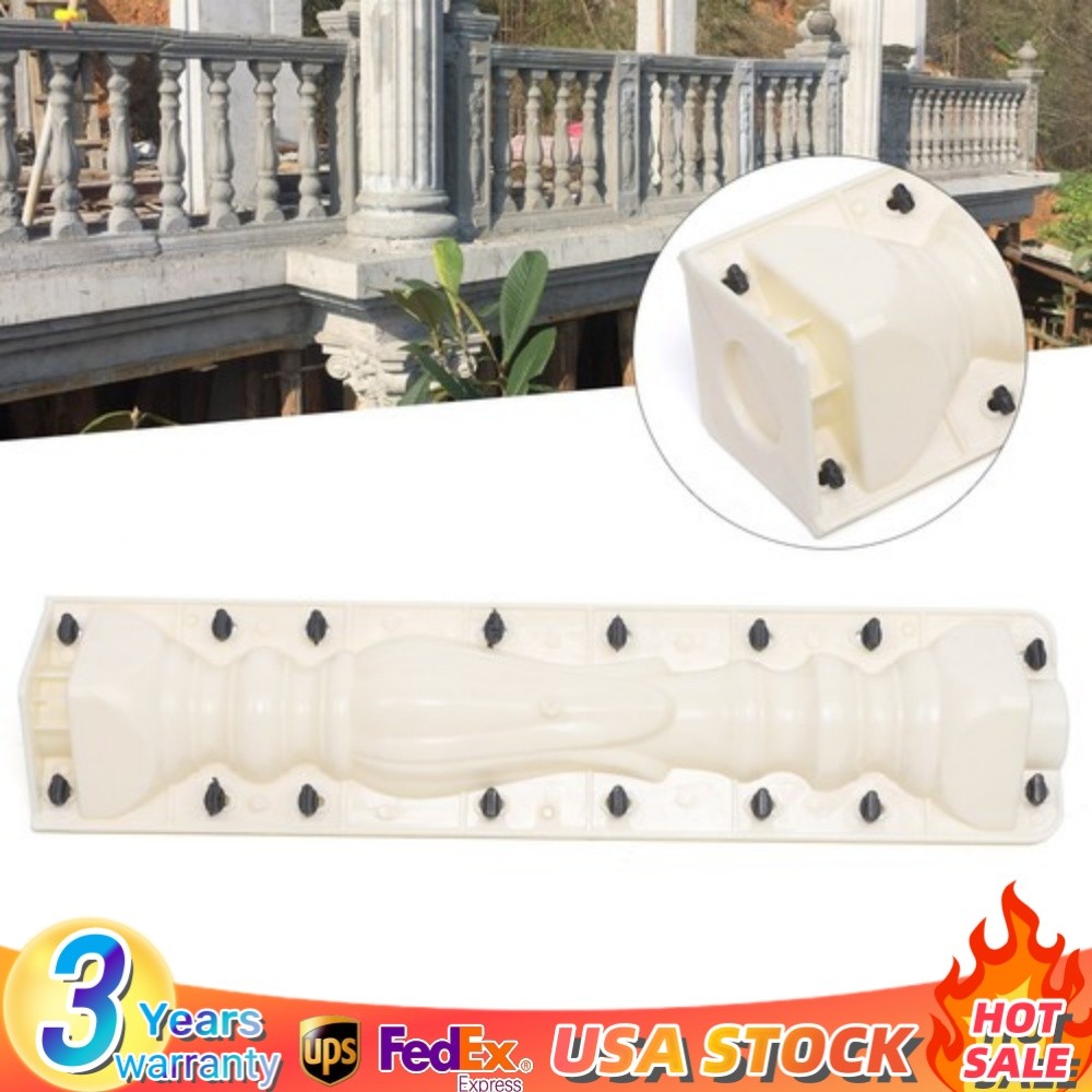 White 27.6 in Railing Mould Balustrade Mold Column Suitable For Concrete Plaster