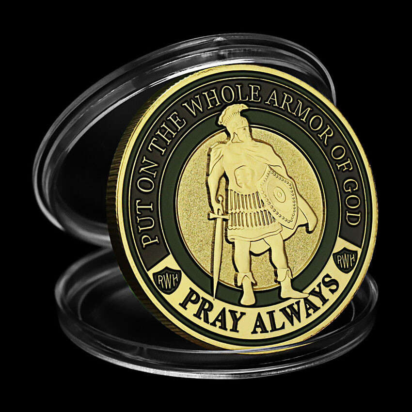 20 PCS Put On the Whole Armor Of God Commemorative Collection Challenge Coin
