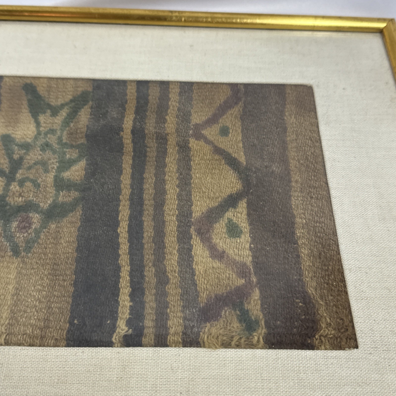 Pre-Columbian textile fragment Framed - Peruvian Chancay? Tiahuanaco?