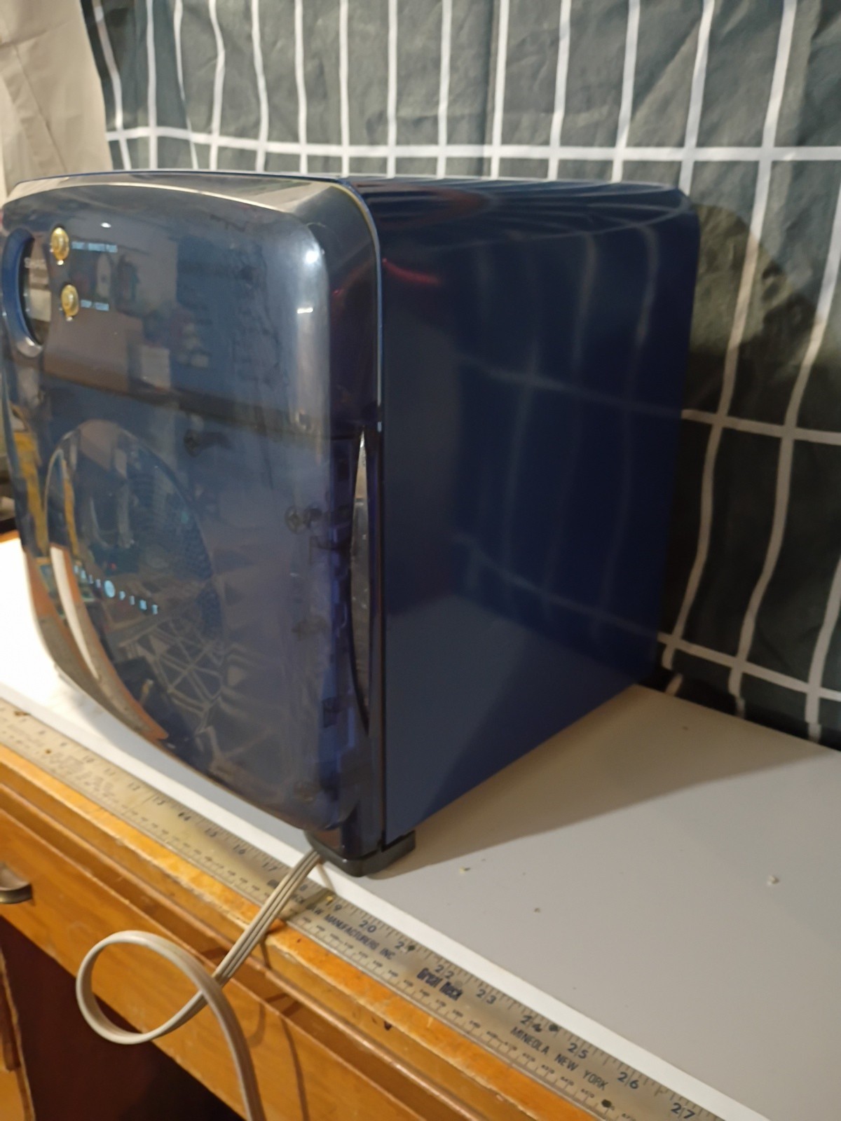 Vintage Sharp Carousel Half Pint Microwave Blue R-120DB Compact Dorm Camper