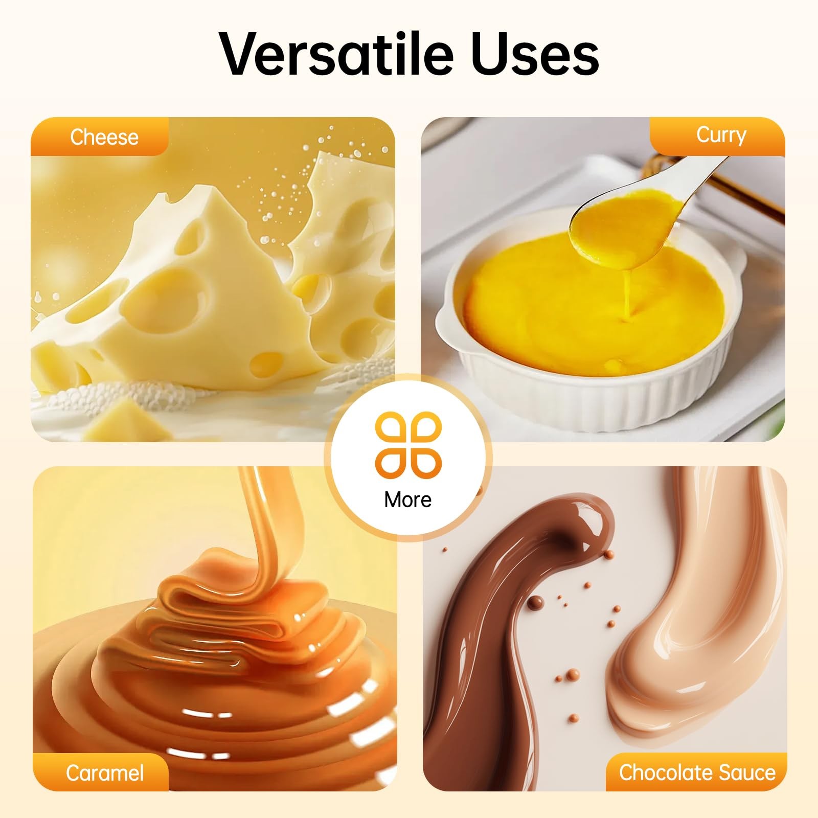 5.28QT Double Cheese Warmer Dispenser, 1600W Nacho Cheese Electric Warmer Sauce