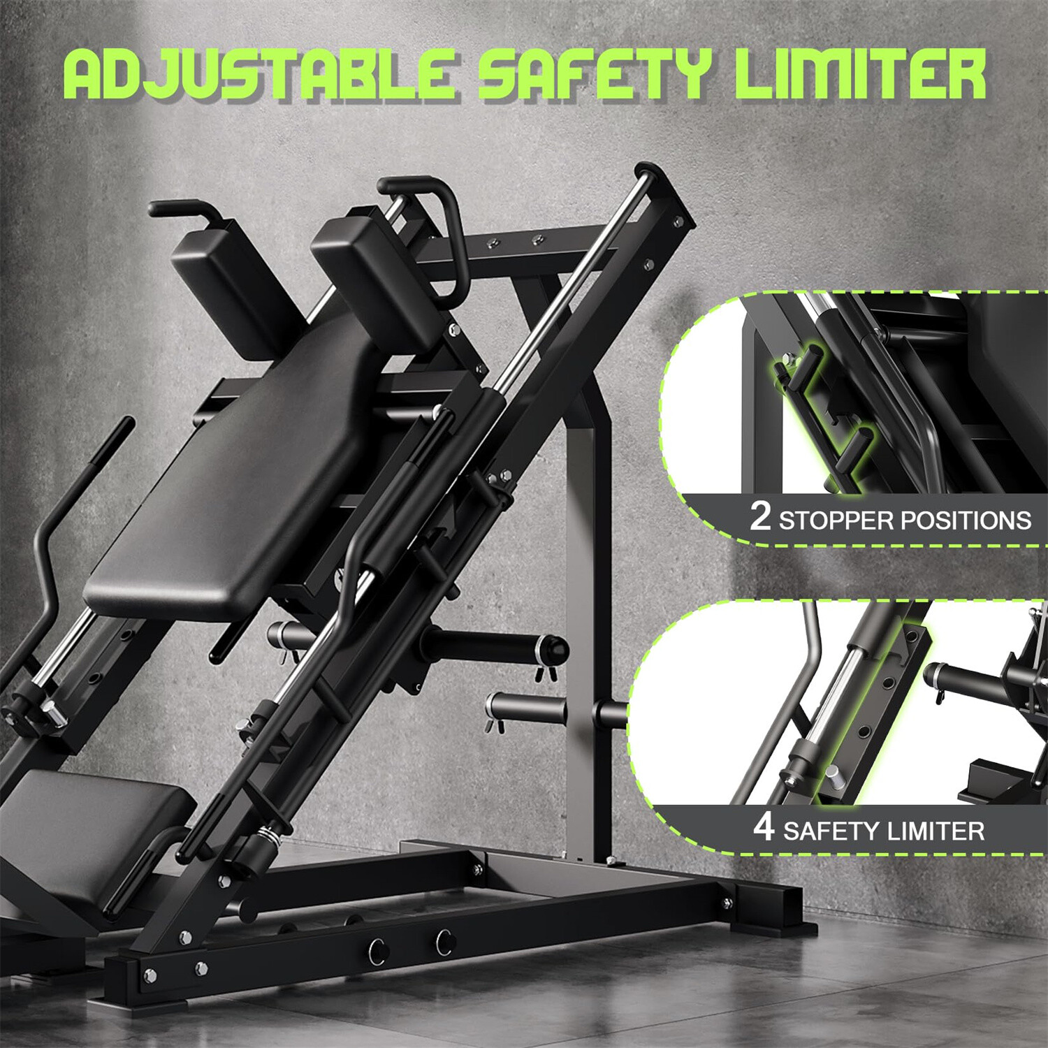 Leg Press Hack Squat Machine 2 in 1 Leg Press Machine for Home Gym Profession US