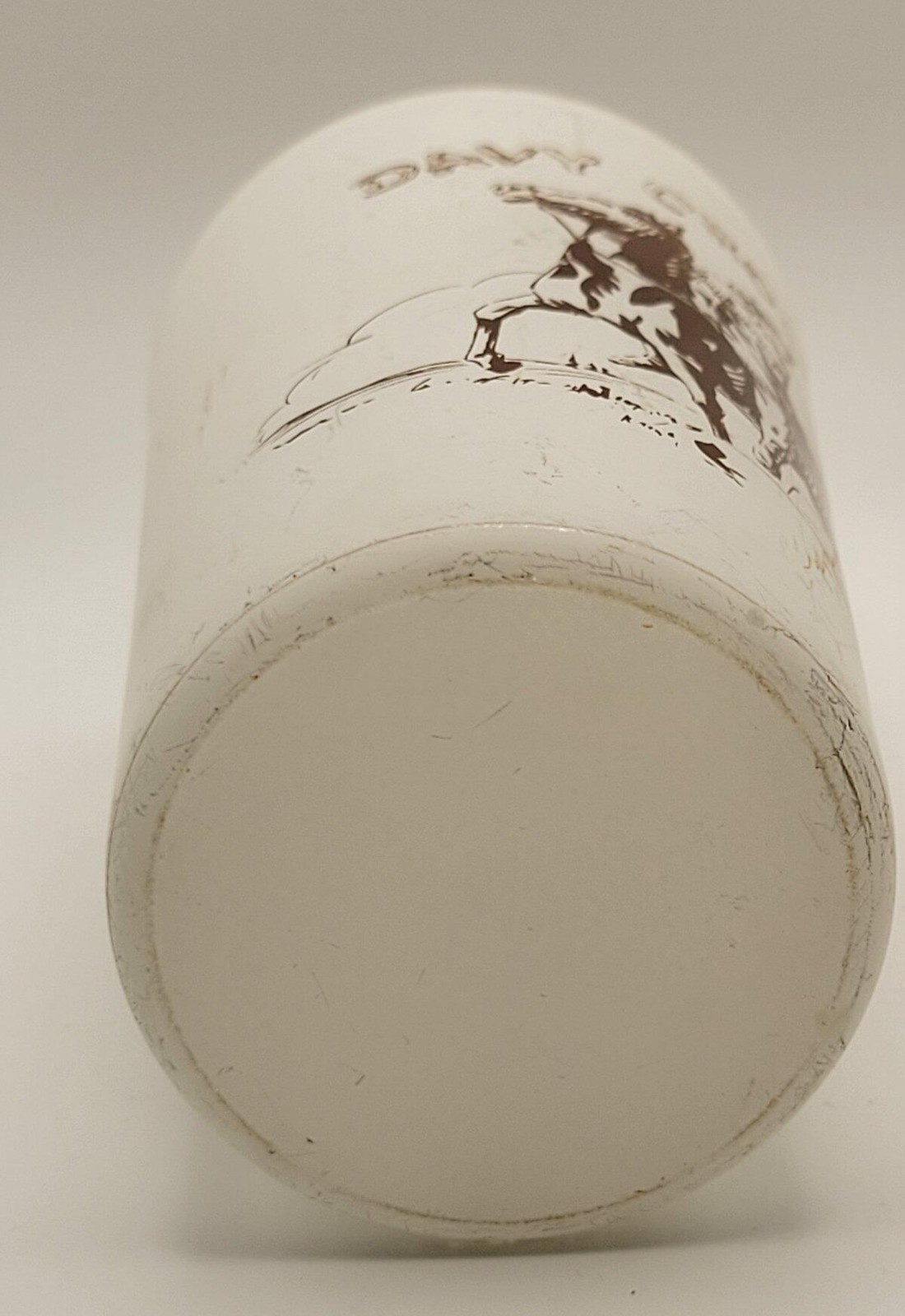 Vintage Davy Crockett Farmers Dairy Souvenir Glass Milk Winston Salem NC