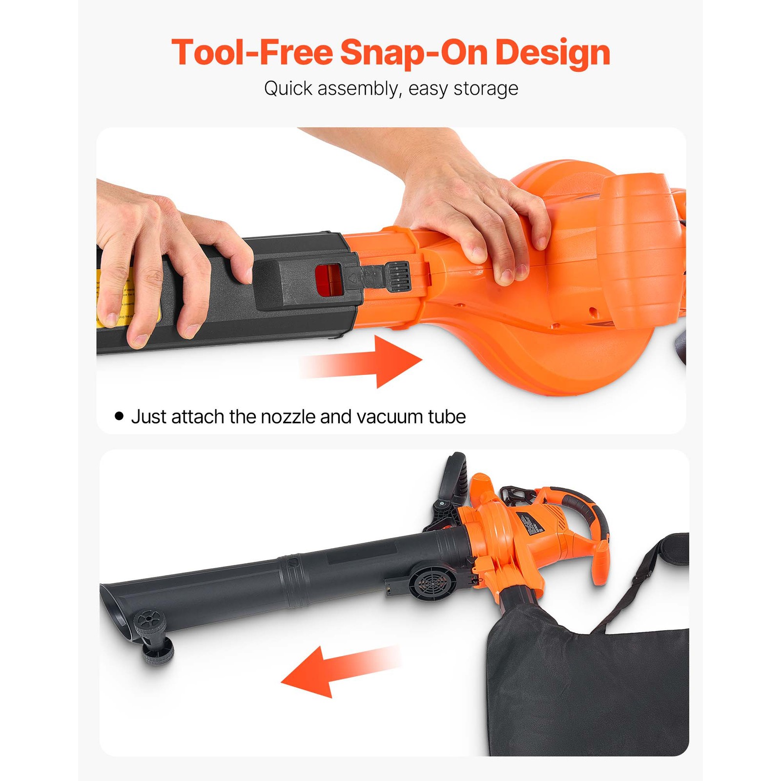 Uimoso Electric Leaf Blower 3-in-1 Vacuum Mulcher 12Amp 250MPH 400CFM