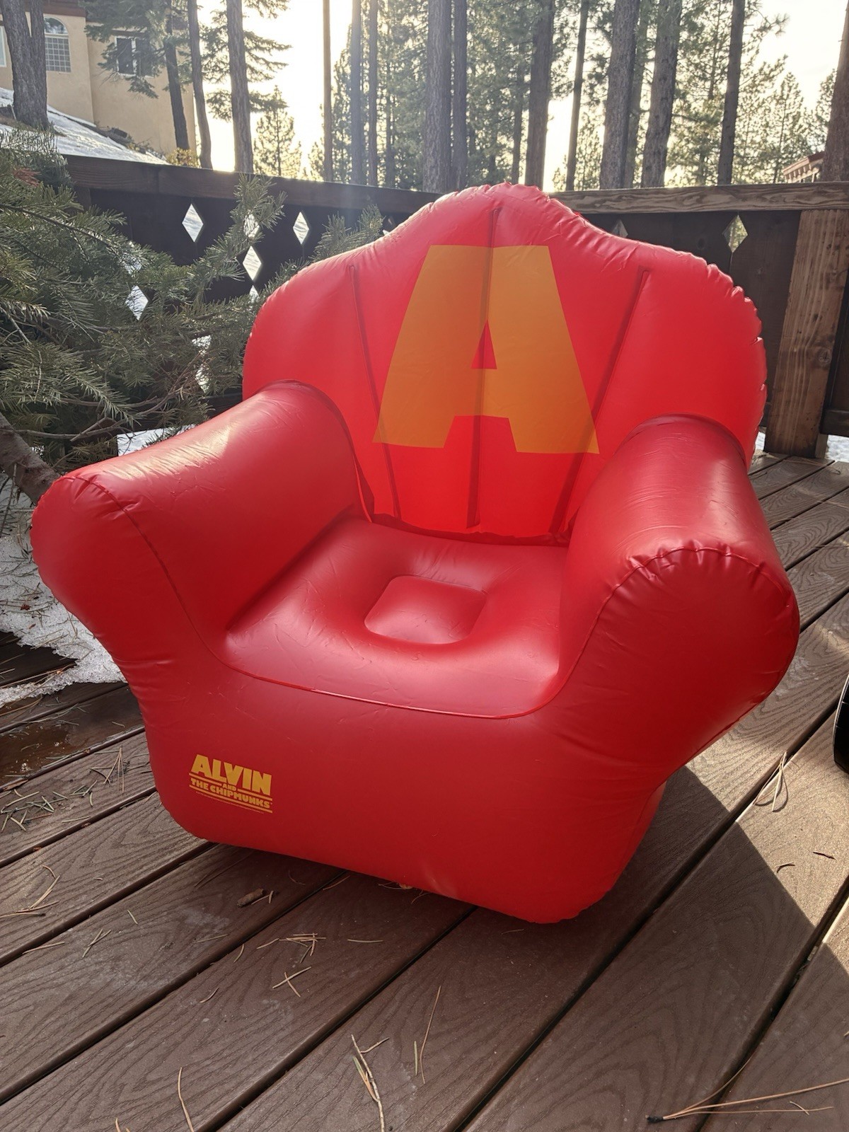 Alvin and the Chipmunks Inflatable Chair movie fox w/ pump promotional prop box