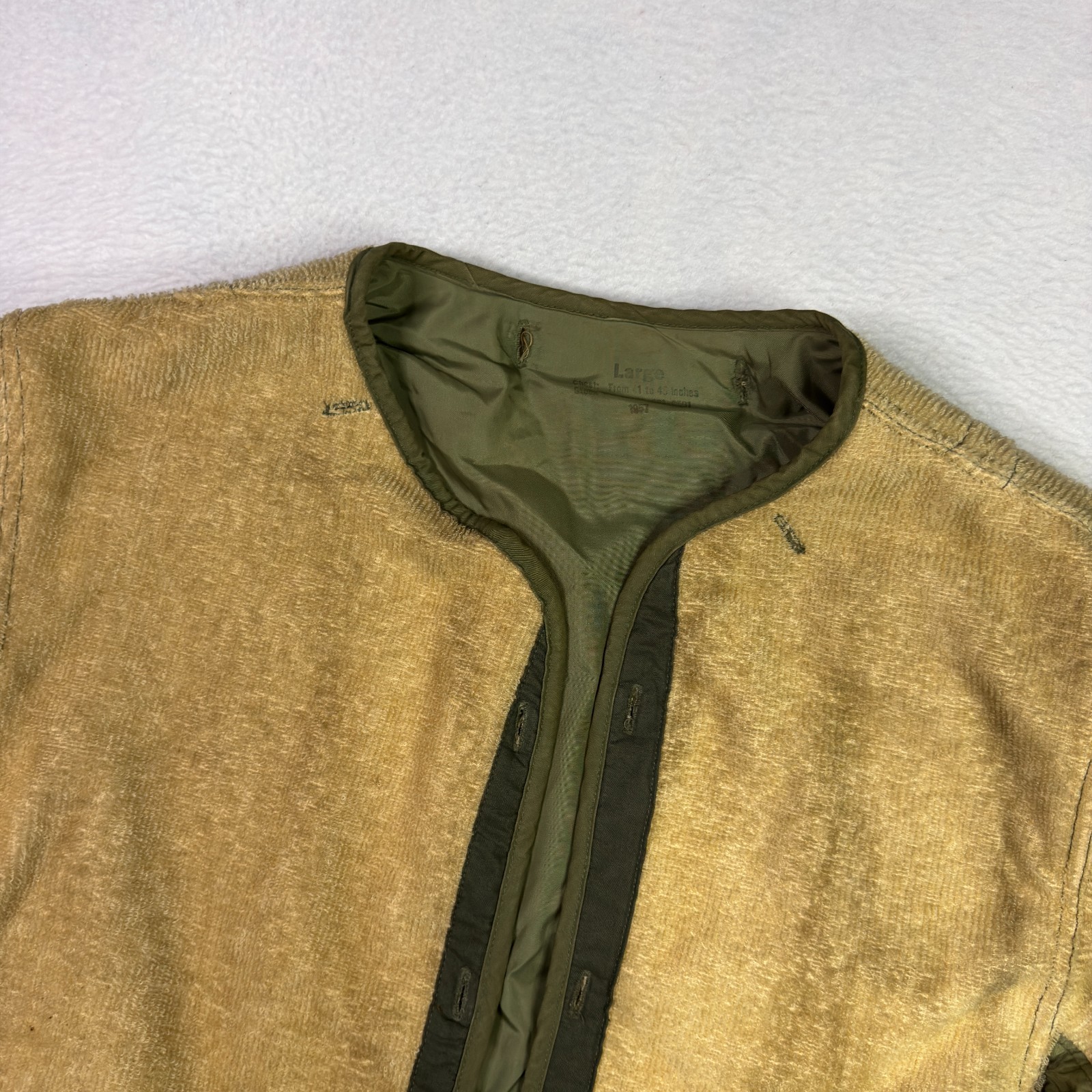 VTG 1950s US Army M1951 M51 Field Jacket LINER Large 1953 100% Wool Reversible