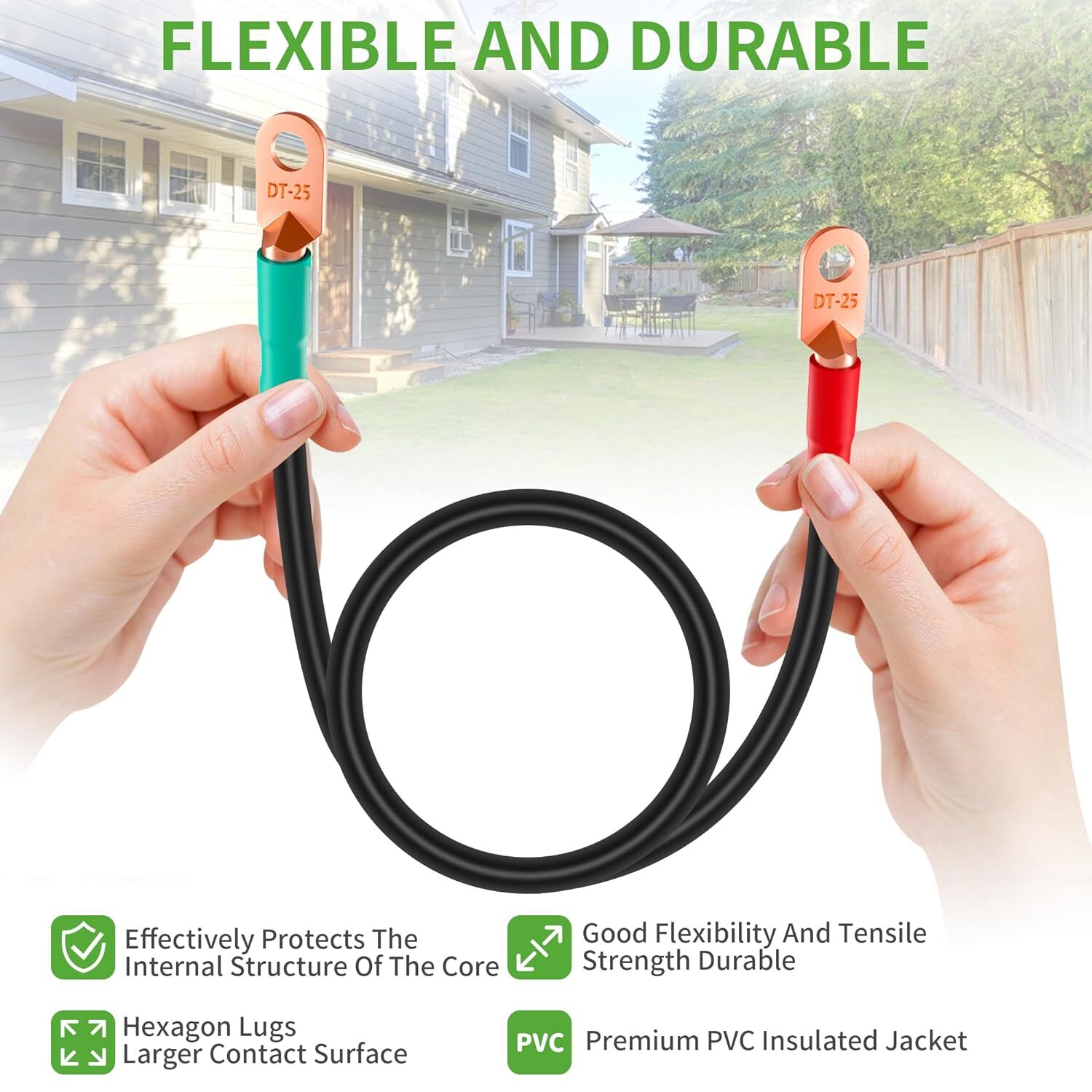 10L0L Golf Cart Battery Cables for 36V & 48V EZGO TXT Medalist 1994 up, 4 Gauge