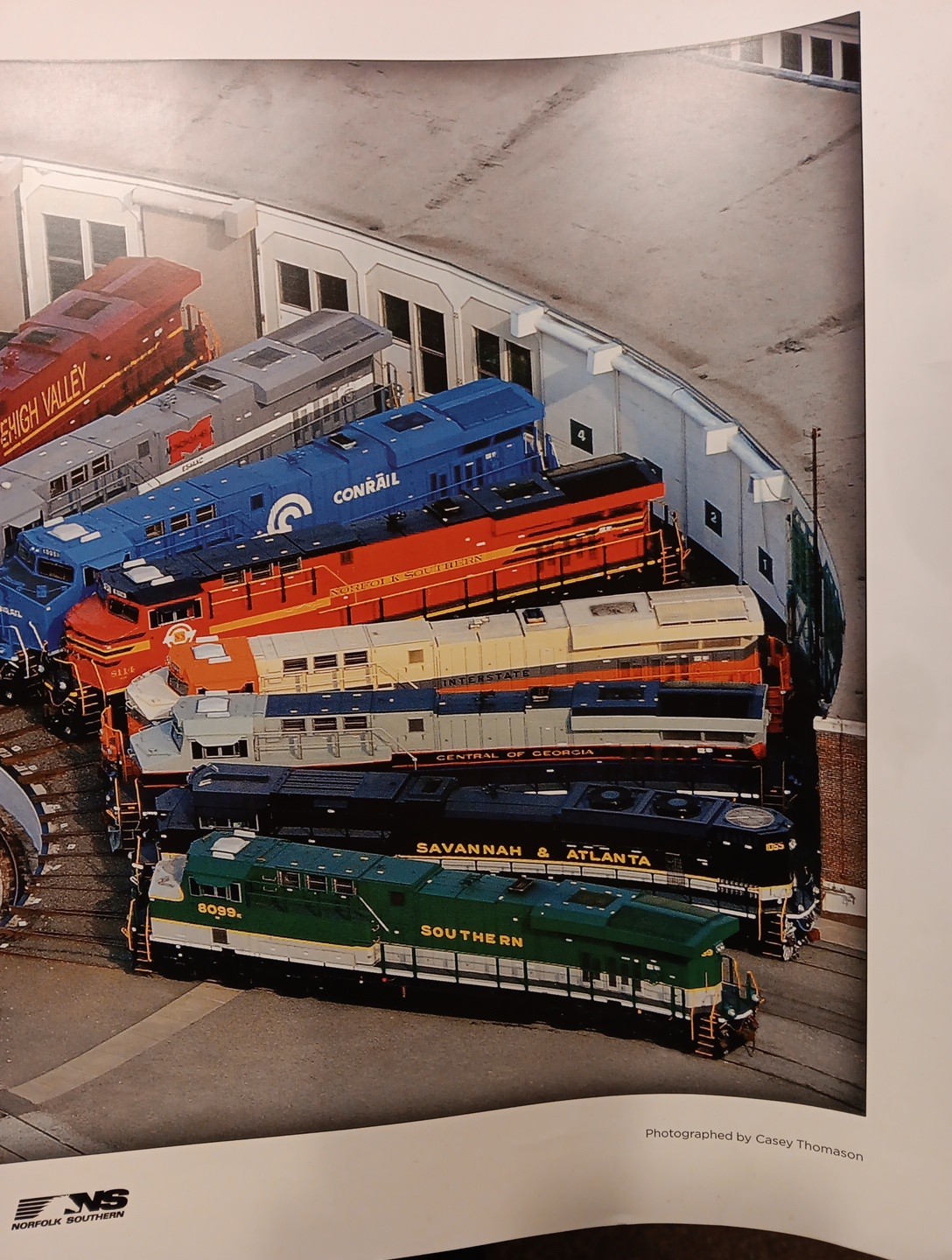 Norfolk Southern 30th Anniversary Spencer NC Train Locomotive Poster 17" By 36"