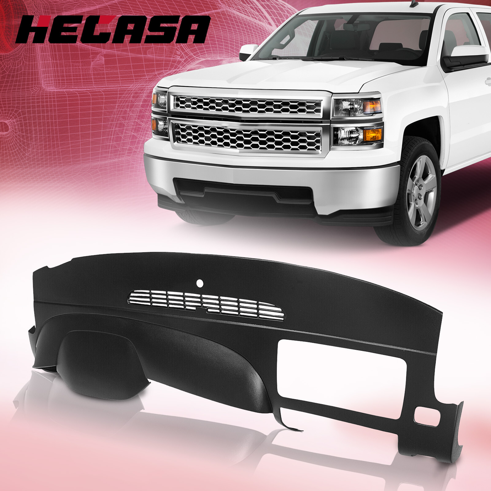 Dash Board Cap Cover Overlay Fit For 2007-14 Silverado 1500 LS LT WT Sierra SL