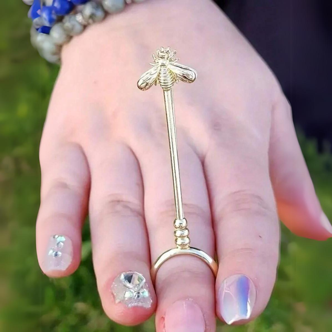 Golden Bee Shaped Cigarette Mouthpiece Elegant Mouthpiece Ring Cigarette Holder