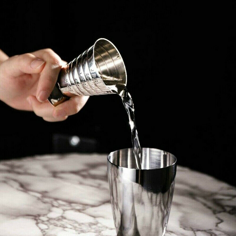 75ml Metal Measure Cup Drink Shot Ounce Jigger Bar Mixed Cocktail Beaker NEW US