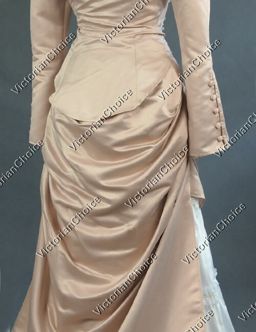 Victorian Edwardian Bustle Vintage Wedding Dress Bridal Gown Riding Habit 139