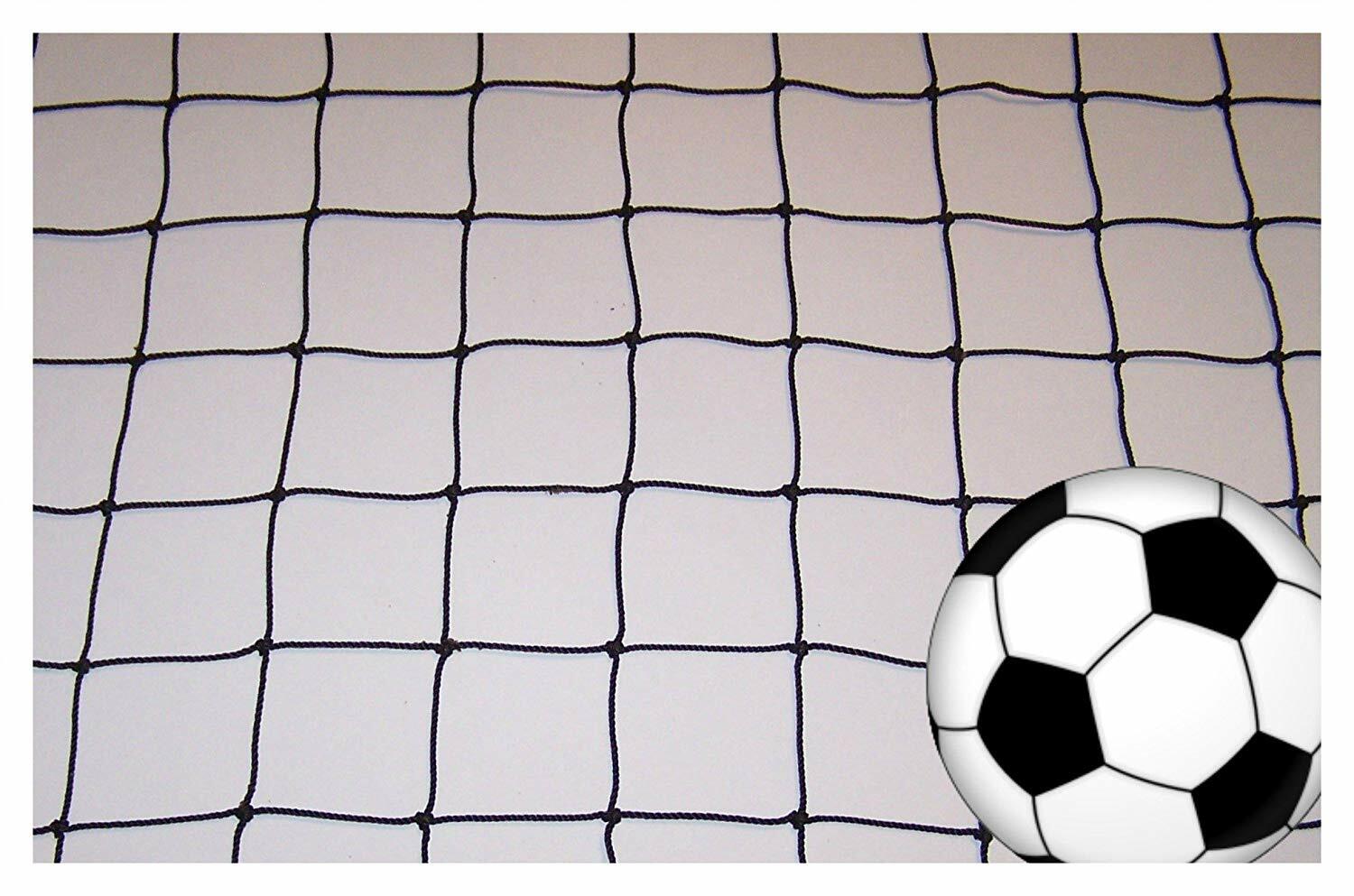 100' x 4’ Soccer Net Hard Impact Black Square 4" Mesh #36 Nylon Net