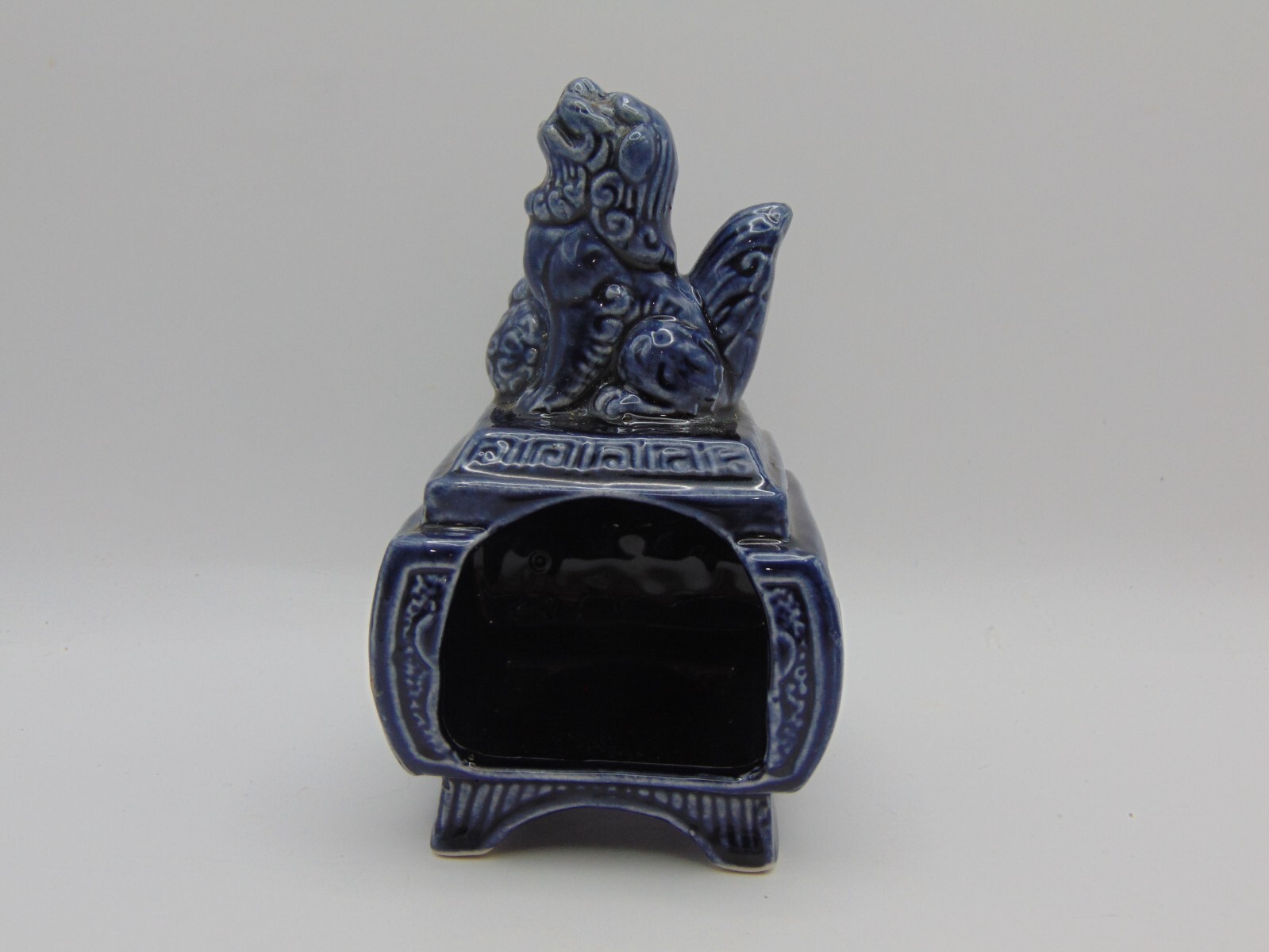 Vintage Censer Incense Burner Foo Dog Made in Japan Ceramic 4 1/2" Tall