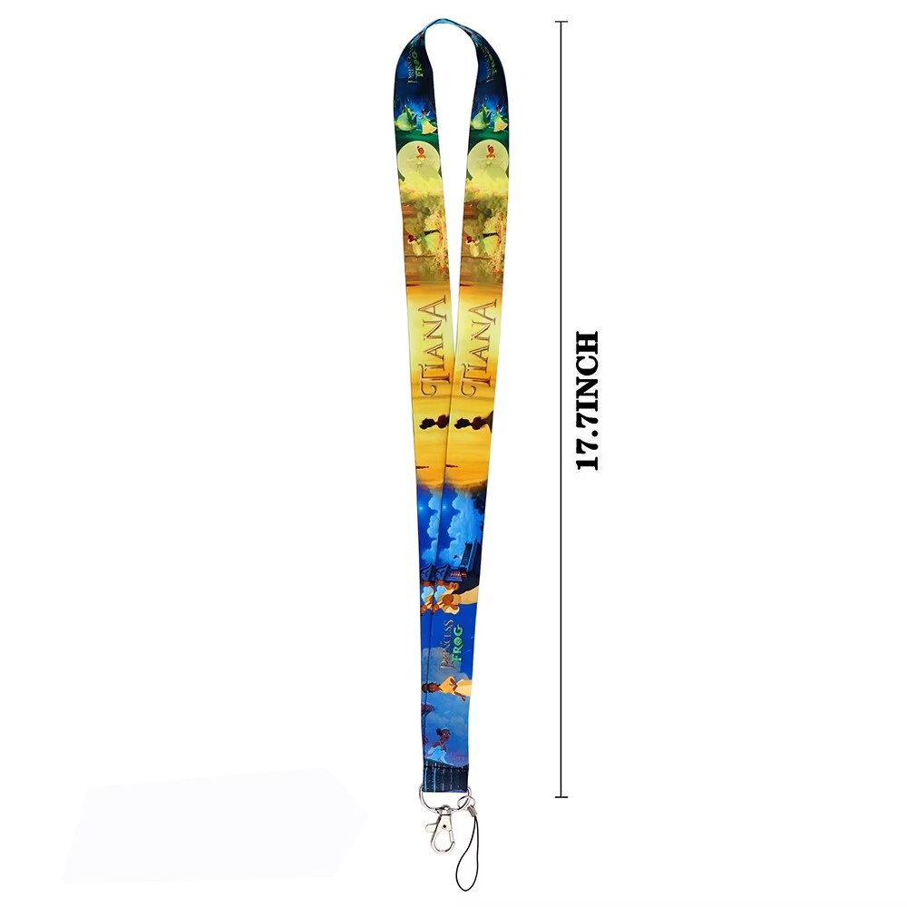 The Princess and the Frog Princess Tiana Themed Lanyard ID Badge Holder Keychain